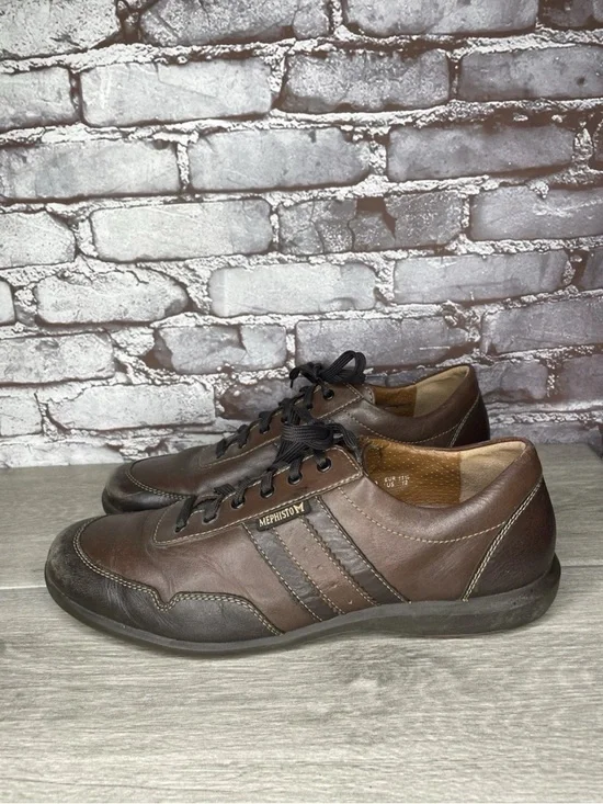 Mephisto Bonito Air-Jet Brown Leather Lace Up Walking Shoes Men’s sz 12M US/45EU - Picture 12 of 14